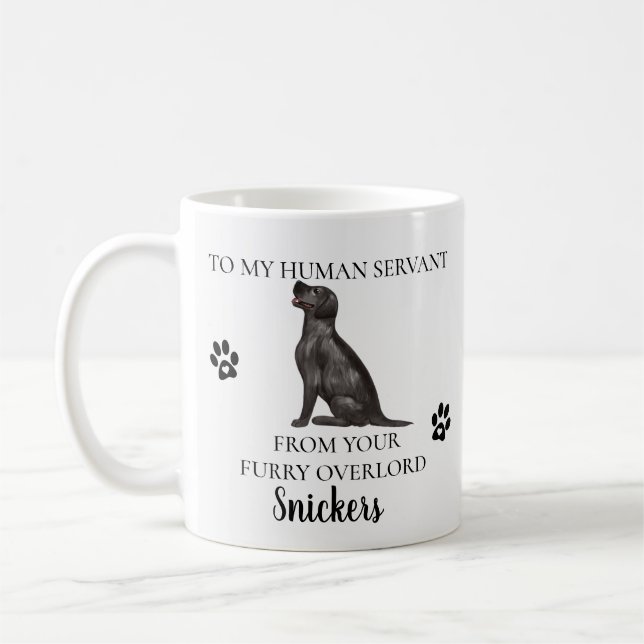 Taza De Café Para mi sirviente humano regalo de perro divertido (Izquierda)