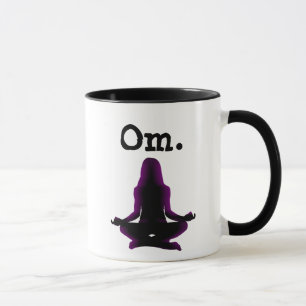 Taza de café para mujer de yoga de meditación Om
