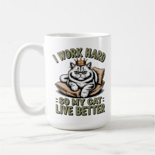 Taza de café para mujeres, mamá gata de lujo adora