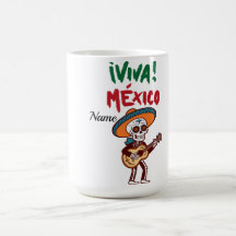 Taza de café para músico de Sugar Skull Viva Méxic