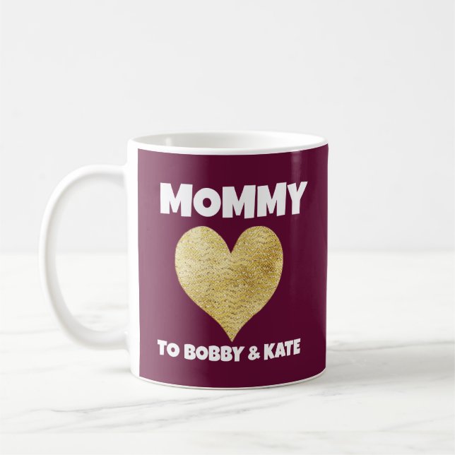 TAZA DE CAFÉ PARA NIÑOS CON NOMBRES PERSONALIZADOS (Izquierda)