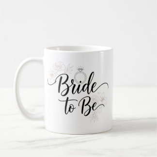 Taza de café para novia Elegante Floral
