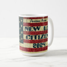 Taza de café para nuevo ciudadano estadounidense v