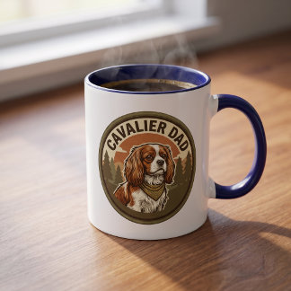 Taza de café para papá Cavalier | Regalo de perro
