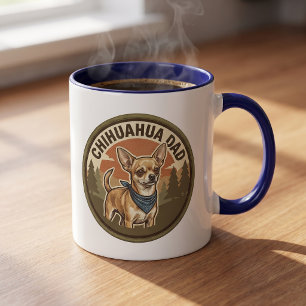 Taza de café para papá de Chihuahua   Regalo para 