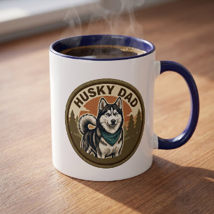 Taza de café para papá Husky Regalo para papá de