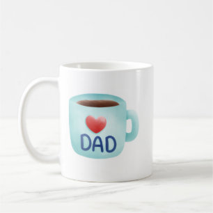 Taza de café para papá PNG acuarela Taza del Día