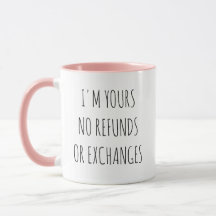 Taza de café para parejas divertida soy tuyo sin r
