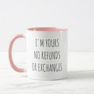 Taza de café para parejas divertida soy tuyo sin r