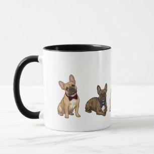 Taza de café para perros con pajarita de Bulldog F