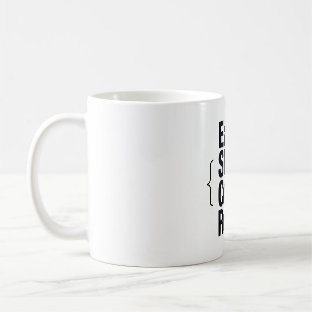 Taza de café para programador Eat Sleep Code Repea (Izquierda)