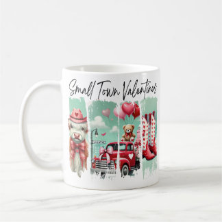Taza de café para San Valentín de pueblo pequeño