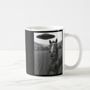 Taza De Café Para Selfie De Caballo Alien Ufo