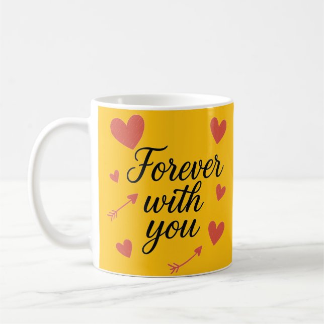 Taza De Café Para Siempre Con Usted Cita Romántica - Regalo Per (Izquierda)
