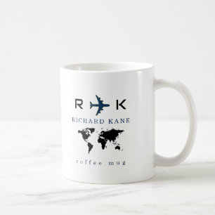 Taza de café para un piloto de avión