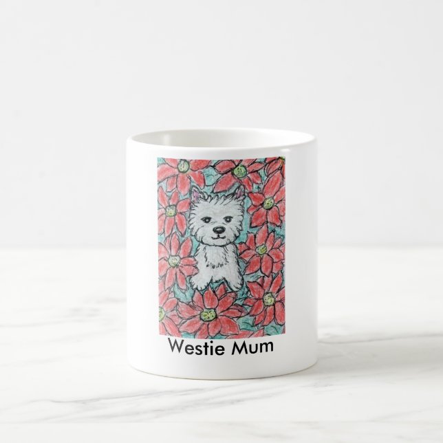Taza De Café PARA UNA MAMÁ de WESTIE con navidad de los (Centro)