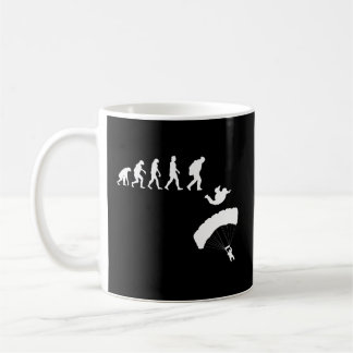 Taza De Café Paracaídas de la Evolución del Skydiving