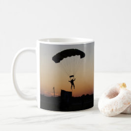 Taza De Café Paracaídas de Skydiver en Sunset Sky Diver