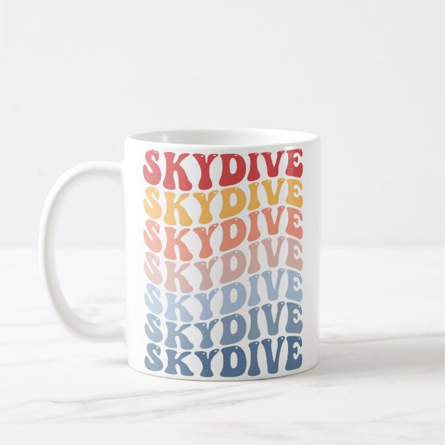 Taza De Café Paracaidismo Groovy Skydiving (Izquierda)