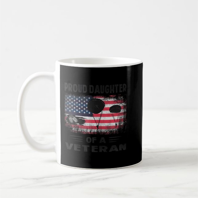 Taza De Café Paracaidista de Infantería Aérea Hija Orgullosa de (Izquierda)