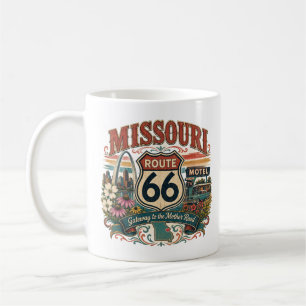 Taza De Café Parada de Café de la Puerta de Missouri Ruta 66