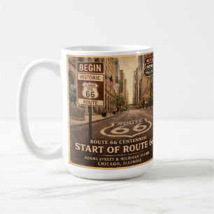 Taza De Café Parada de café Inicio Ruta 66 Chicago