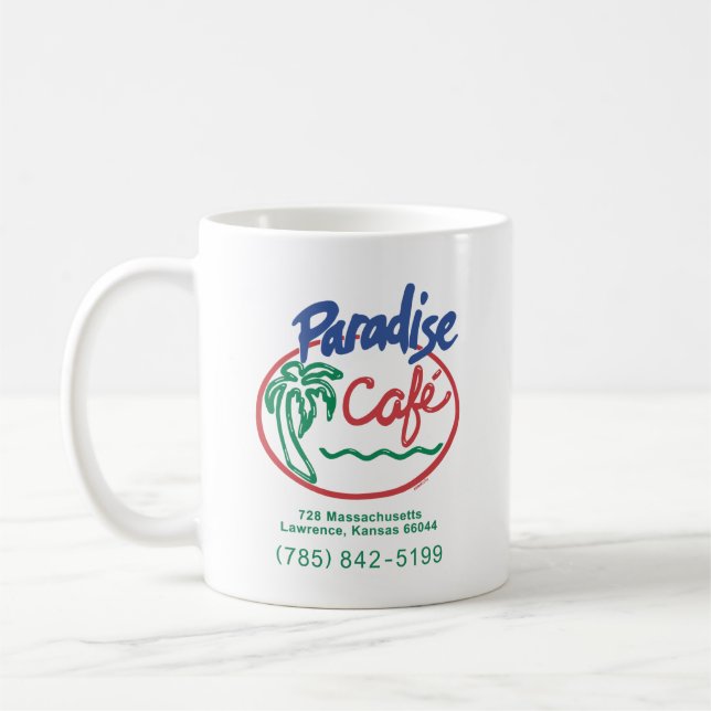 Taza De Café Paradise Cafe café mug (Izquierda)