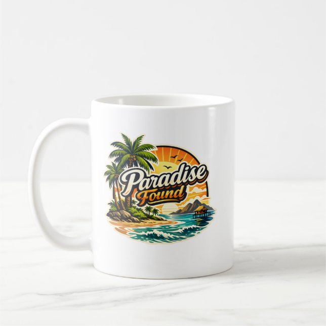 Taza De Café Paradise Found T-Shirt (Izquierda)