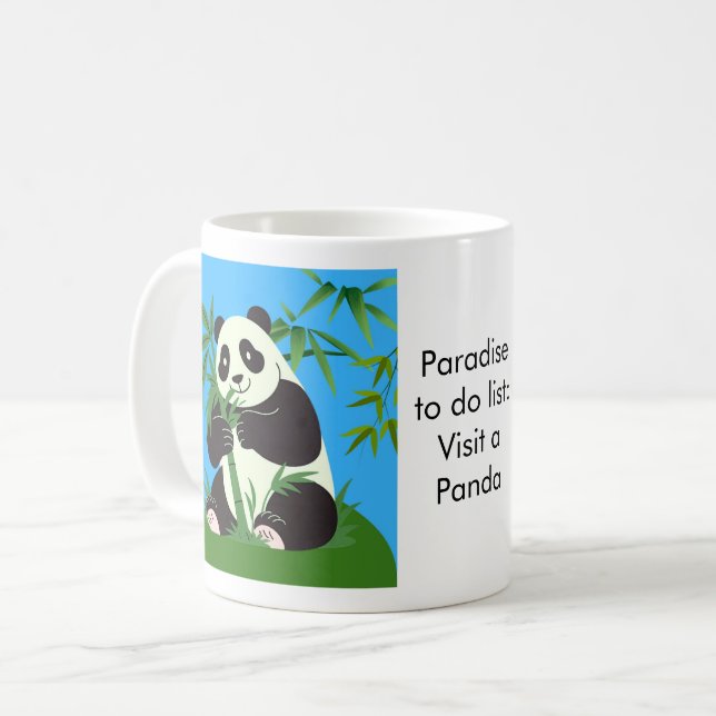 Taza De Café Paradise to do list: Panda (Anverso izquierdo)
