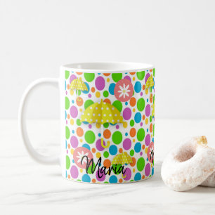 Taza De Café Paraguas amarillos coloridos Mug