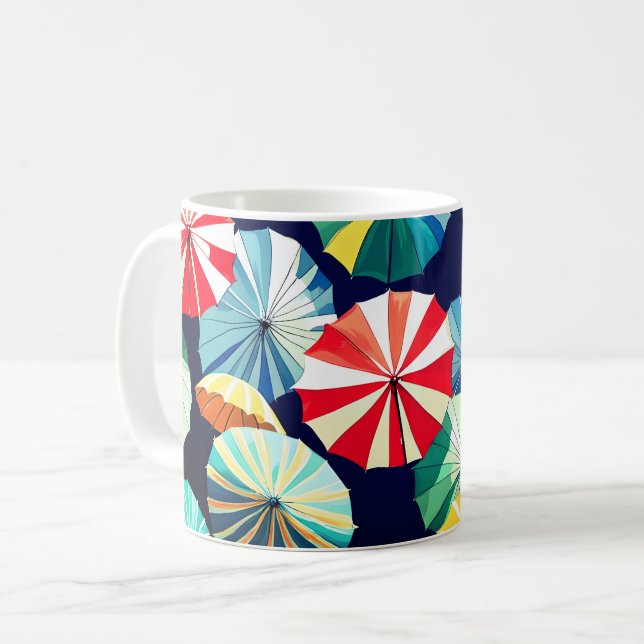 Taza De Café Paraguas coloridos (Anverso izquierdo)