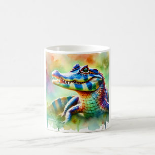 Taza De Café Paraguayan caiman 050824AREF134 - Watercolor