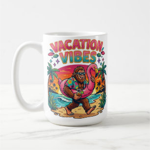 Taza De Café Paraíso de la playa Bigfoot Vacaciones Vibraciones