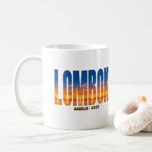 Taza De Café Paraíso de la puesta de sol personalizada de Lombo