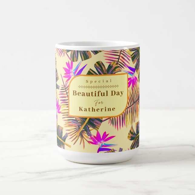 Taza De Café Paraíso de Palm Amarillo (Centro)