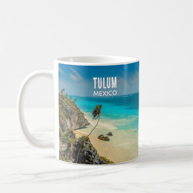 Taza De Café Paraíso de Playa Tropical Tulum México (Izquierda)