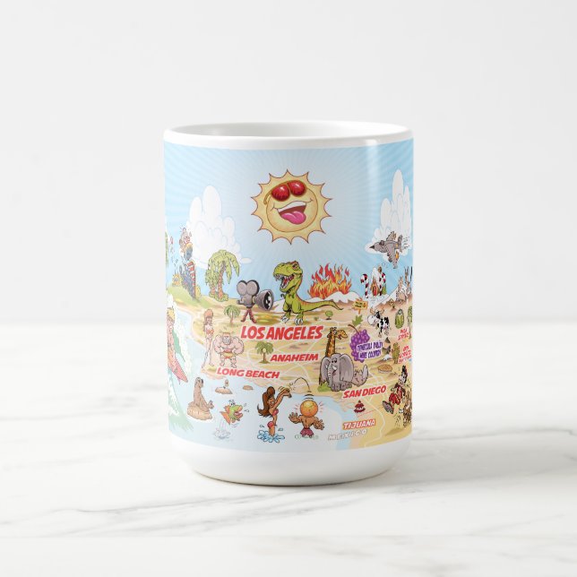 Taza De Café Paraíso de playas de California (Centro)