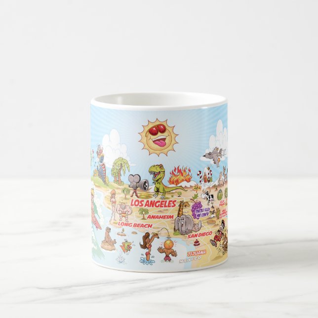 Taza De Café Paraíso de playas de California (Centro)