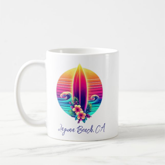 Taza De Café Paraíso de Surfboard Sunset (Izquierda)