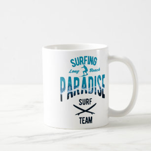 Taza De Café Paraiso del Surf Equipo de Surf de Long Beach Jine