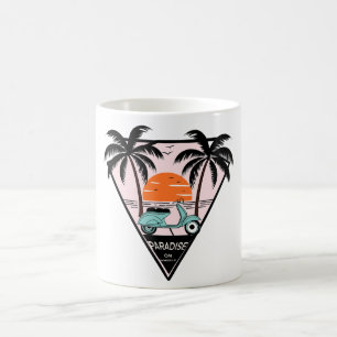 Taza De Café Paraíso en las ruedas