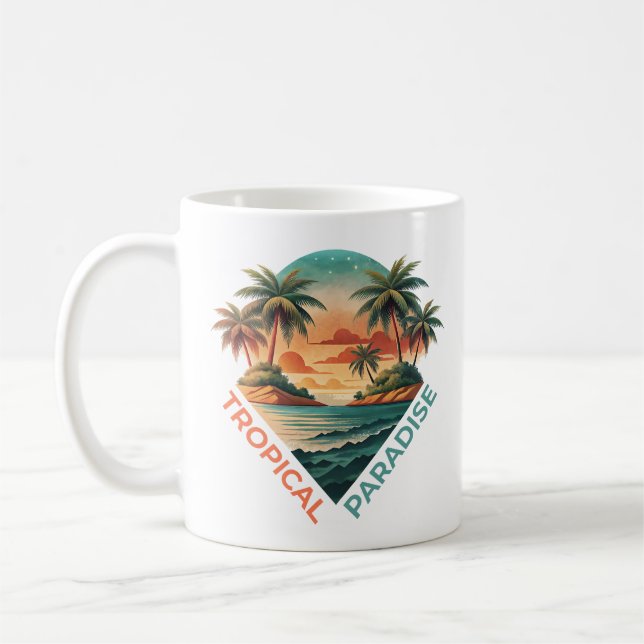 Taza De Café Paraíso Tropical (Izquierda)