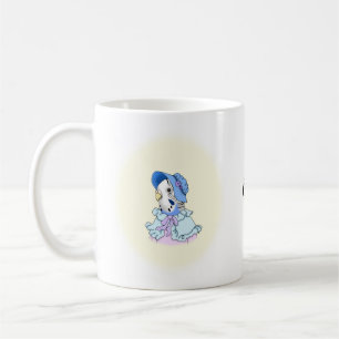 Taza De Café Parakeet de Blue Budgie en Bonnet, Personalizado d