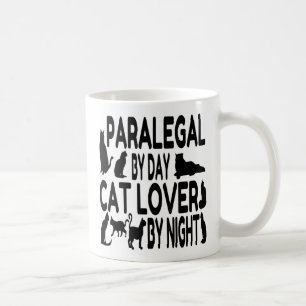 Taza De Café Paralegal ama a los gatos