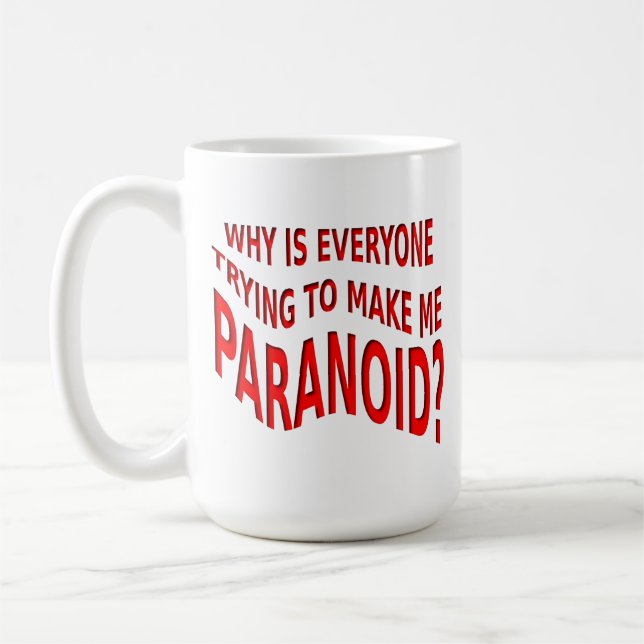 Taza De Café Paranoide Funny Mug (Izquierda)