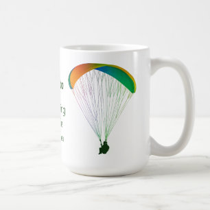 Taza De Café Parapente arcoiris de recuerdo gráfico con tu text