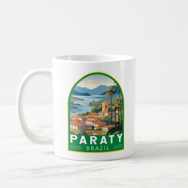 Taza De Café Paraty Brazil Viaje de arte (Izquierda)
