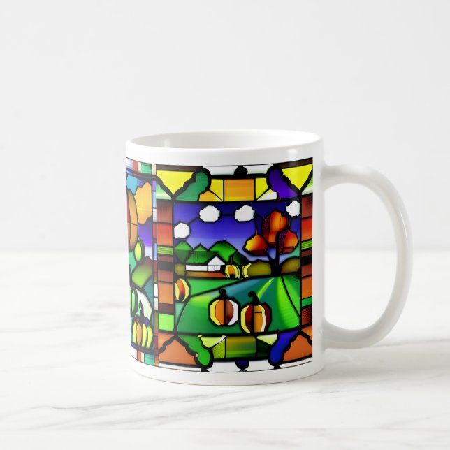 Taza De Café Parche de calabaza de vidrio templado (Derecha)