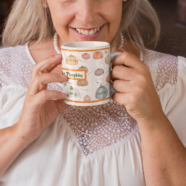 Taza De Café Parche de calabaza de vinagre colorido