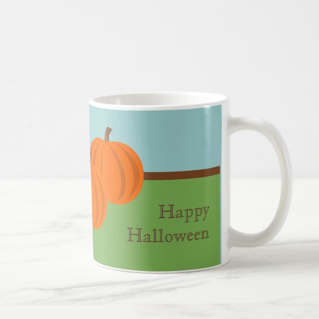 Taza De Café Parche de calabaza Halloween Mug (Derecha)